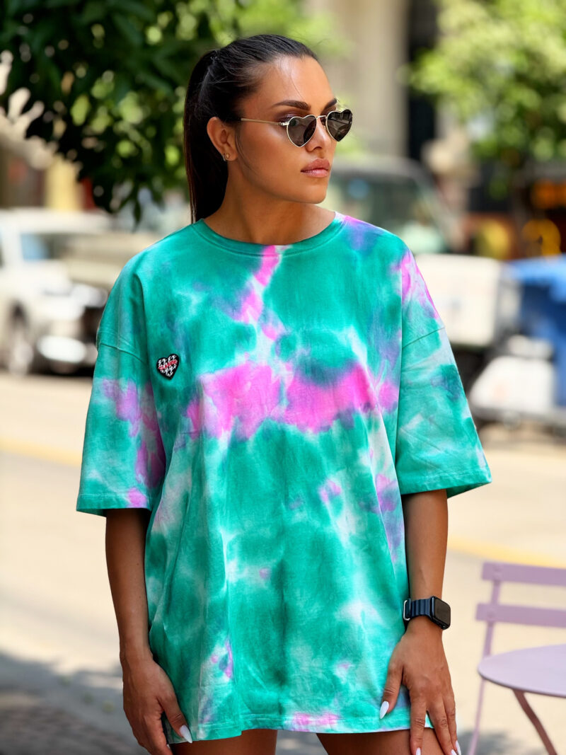 Green Tie Dye T-shirt - Image 3