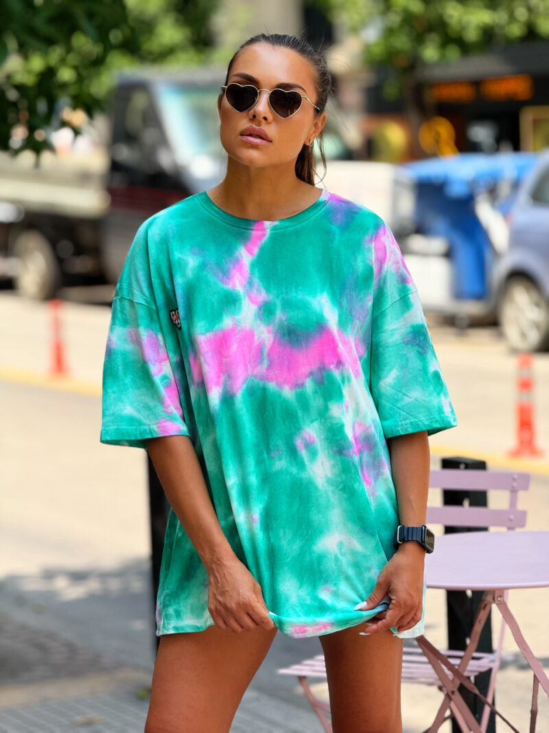 Green Tie Dye T-shirt - Image 2