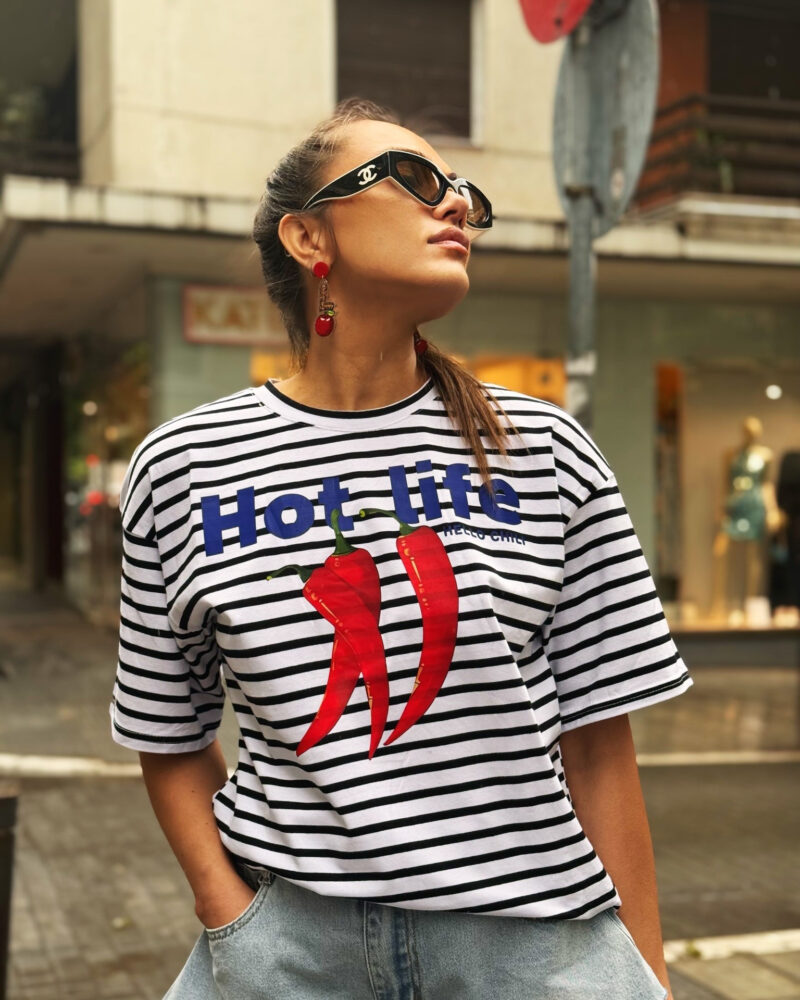 Hot Life Striped T-Shirt