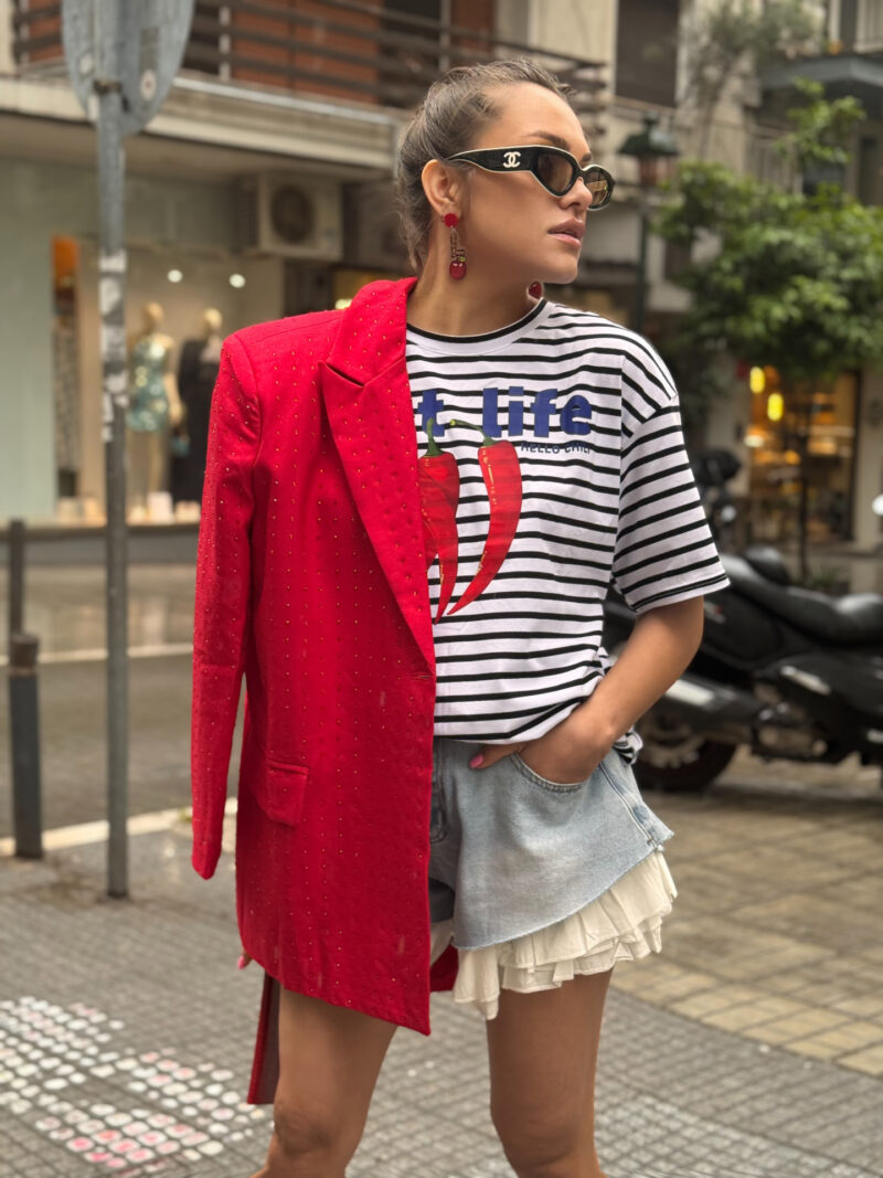 Hot Life Striped T-Shirt - Image 3