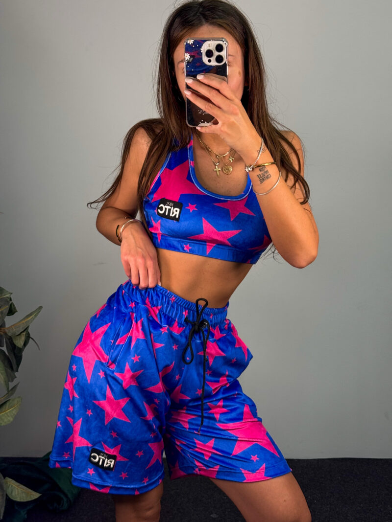 Βελουτέ Σετ Ruthie Electric Blue Stars Print - Image 2