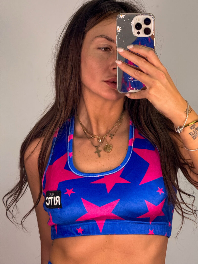 Βελουτέ Σετ Ruthie Electric Blue Stars Print - Image 3