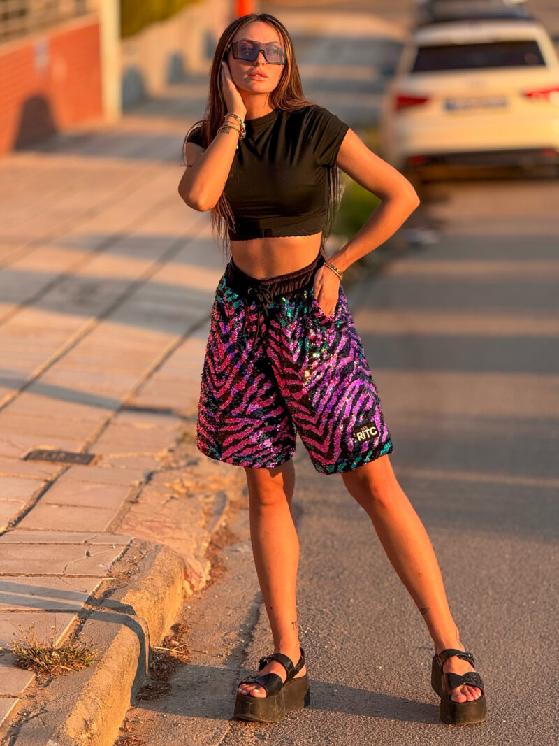 Βερμούδα Παγιέτα Melanie Pink Waves – LIMITED EDITION - Image 6