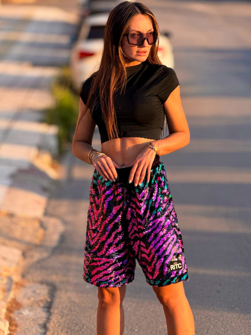 Βερμούδα Παγιέτα Melanie Pink Waves – LIMITED EDITION - Image 5