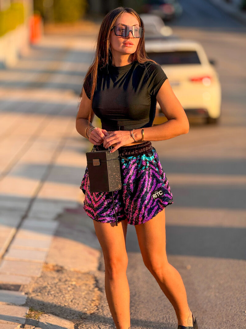 Shorts Παγιέτα Ruby Pink Waves – LIMITED EDITION - Image 7