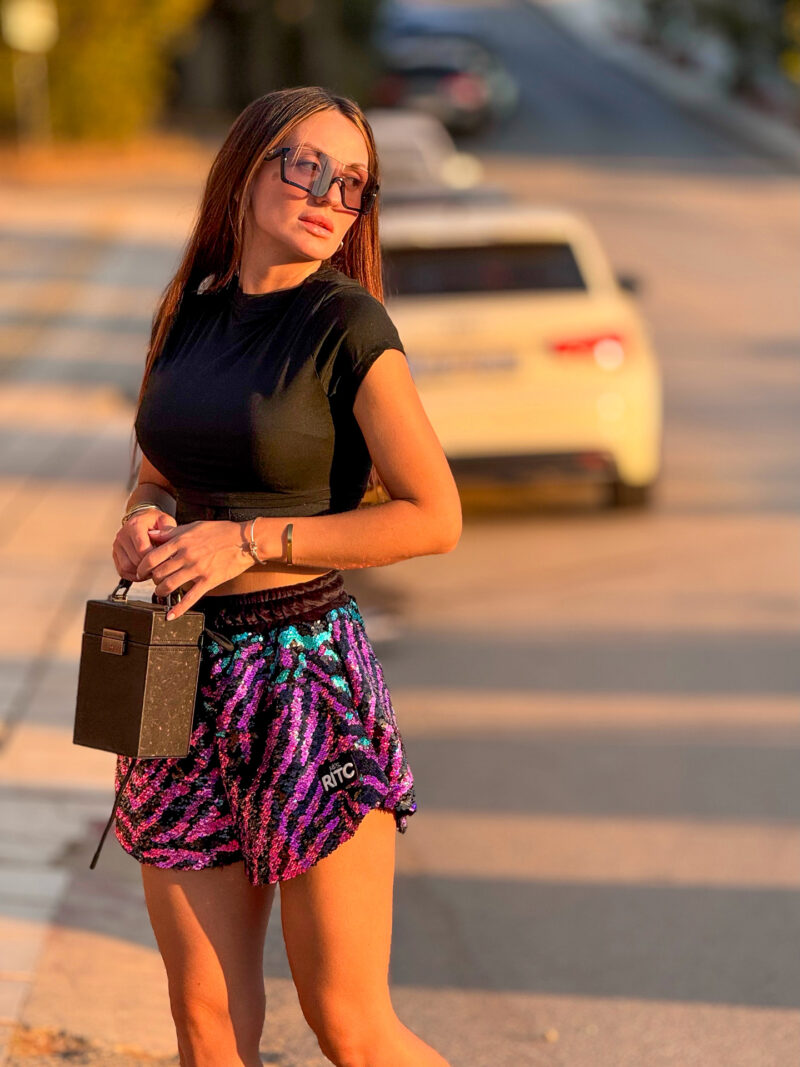 Shorts Παγιέτα Ruby Pink Waves – LIMITED EDITION - Image 6