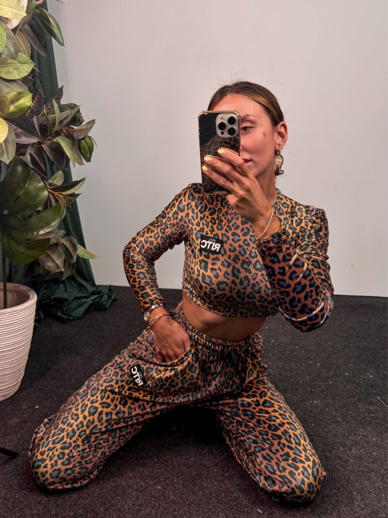 Βελουτέ Σετ Nina Golden Brown Leopard Print - Image 2