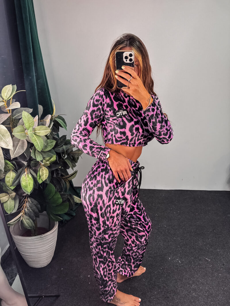 Βελουτέ Σετ Nina Pink Leopard Print - Image 4