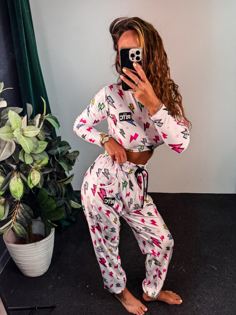Βελουτέ Σετ Nina White Thunders Print - Image 2