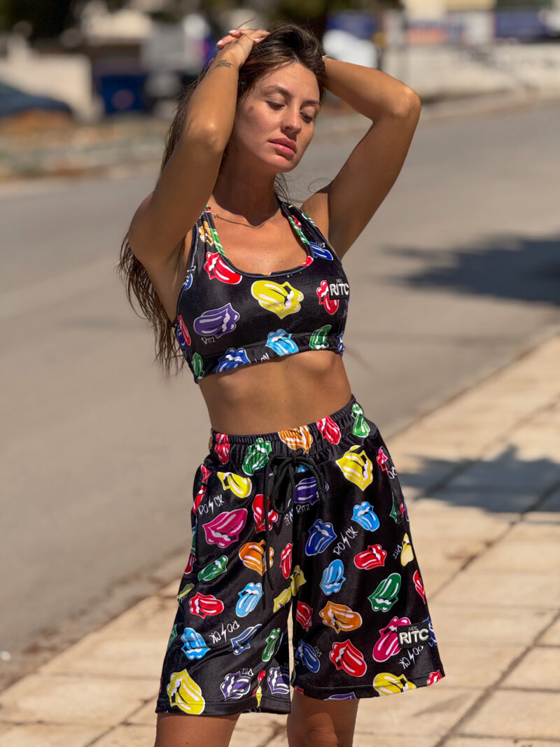Βελουτέ Σετ Ruthie Black Tongues Print - Image 3