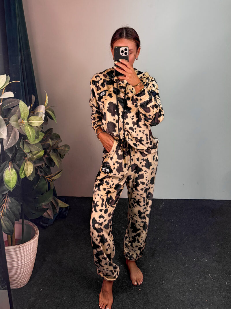 Βελουτέ Σετ Trinity Beige Cow Print - Image 3