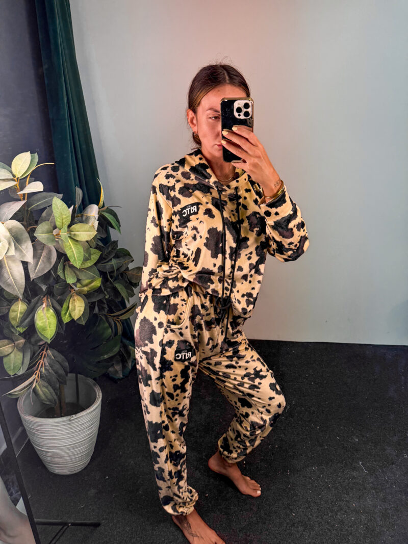 Βελουτέ Σετ Trinity Beige Cow Print - Image 4