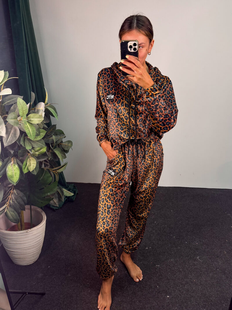 Βελουτέ Σετ Trinity Golden Brown Leopard Print - Image 2