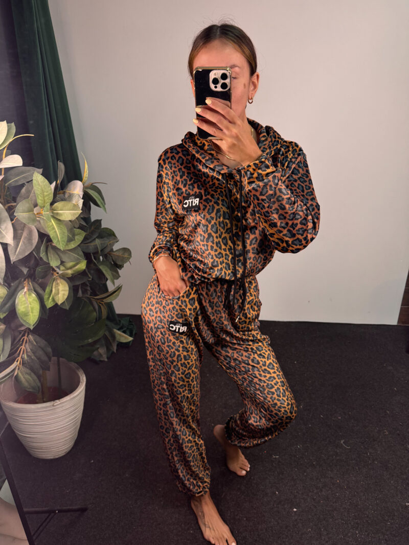 Βελουτέ Σετ Trinity Golden Brown Leopard Print - Image 3