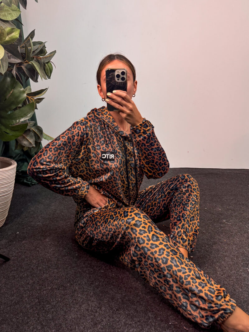 Βελουτέ Σετ Trinity Golden Brown Leopard Print - Image 5
