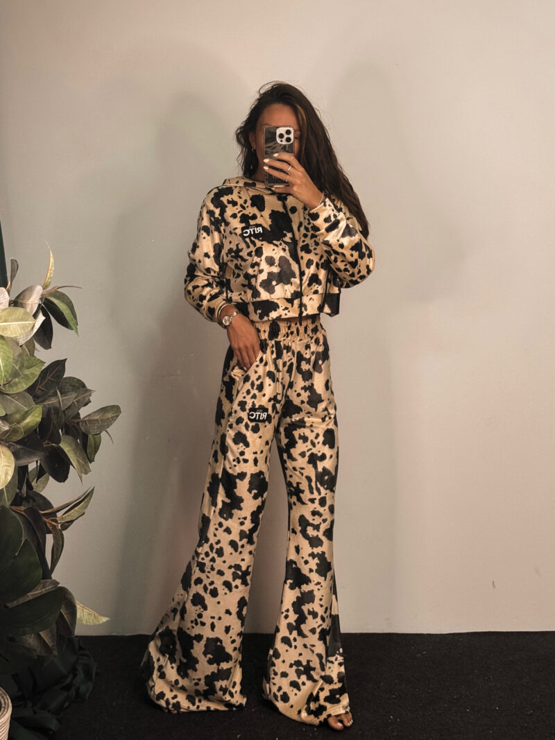 Βελουτέ Σετ Anima Beige Cow Print - Image 5