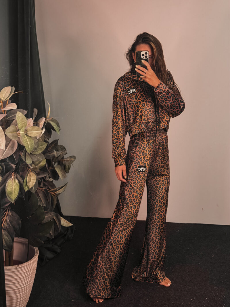 Βελουτέ Σετ Anima Golden Brown Leopard Print - Image 5