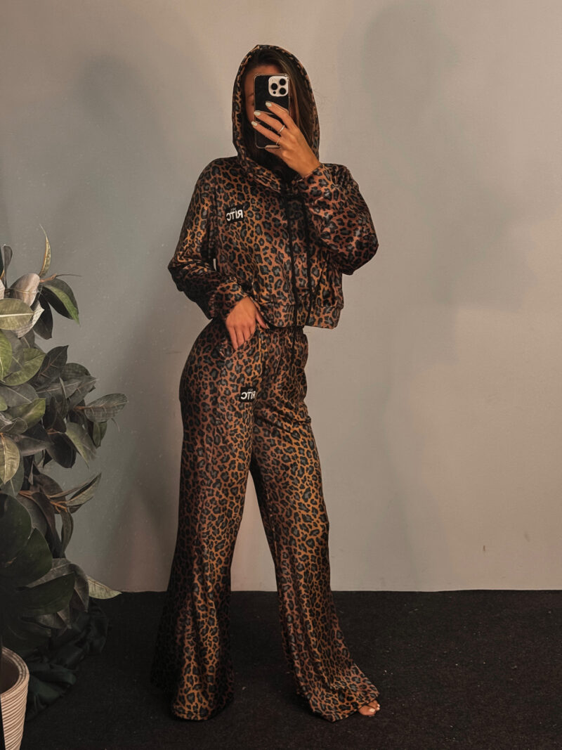 Βελουτέ Σετ Anima Golden Brown Leopard Print - Image 4