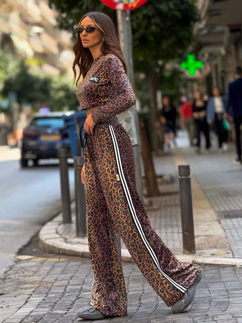 Fashion Limousine | Golden Brown Leopard Print Velvet Set Angie - Image 5