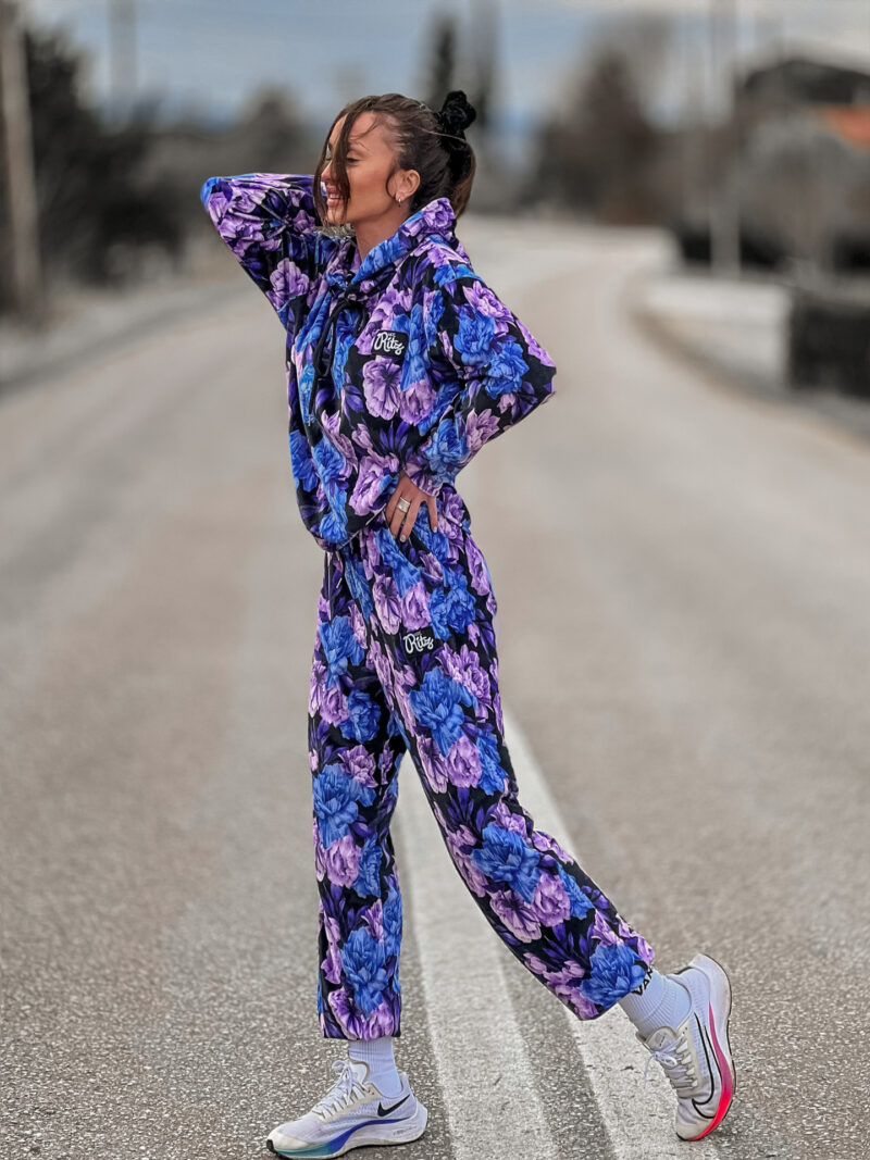Βελουτέ Σετ Celeste Blue Lilac Floral Print - Image 7