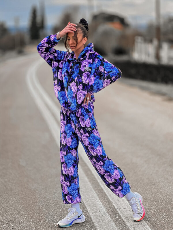 Βελουτέ Σετ Celeste Blue Lilac Floral Print
