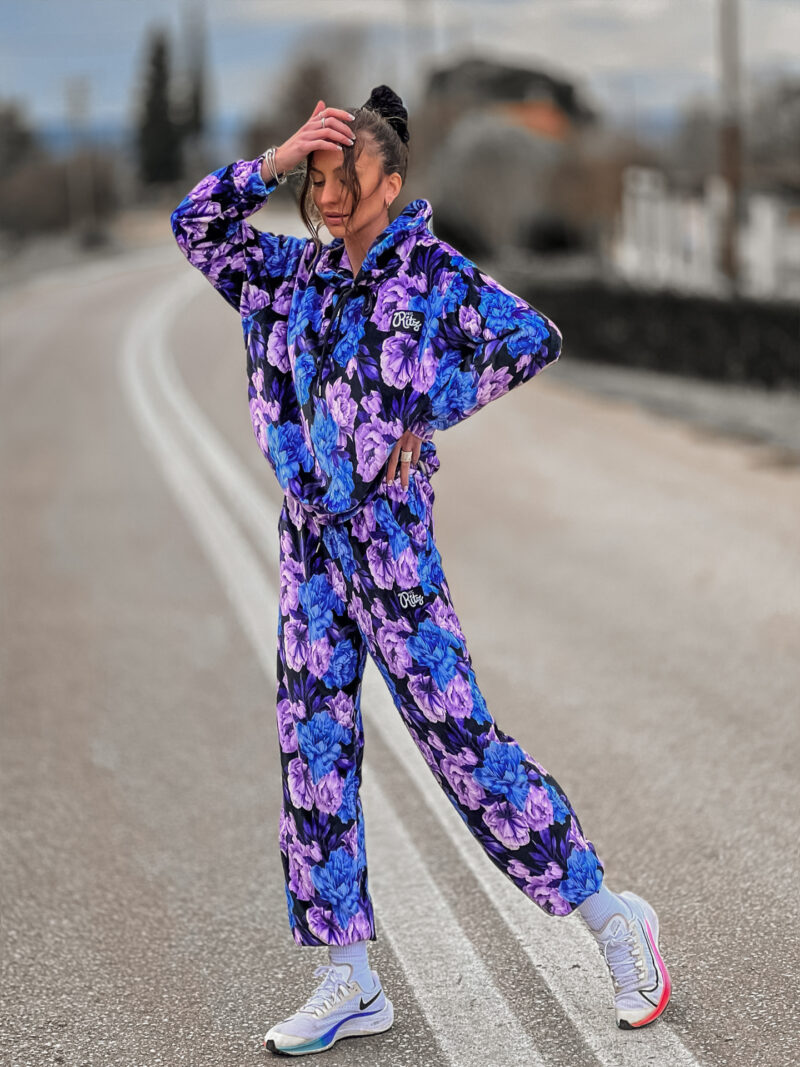 Βελουτέ Σετ Celeste Blue Lilac Floral Print