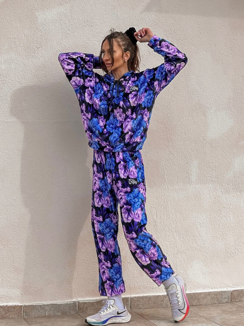Βελουτέ Σετ Celeste Blue Lilac Floral Print - Image 8