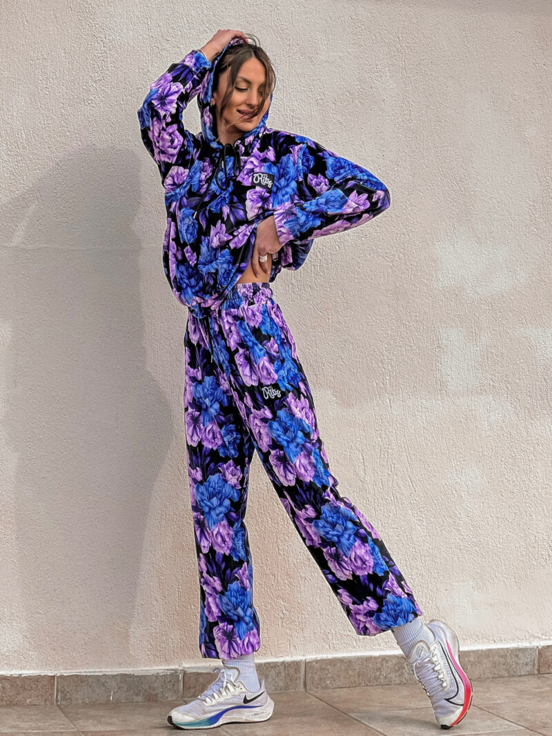 Βελουτέ Σετ Celeste Blue Lilac Floral Print - Image 6