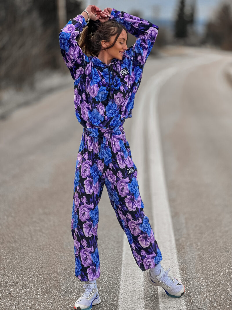 Βελουτέ Σετ Celeste Blue Lilac Floral Print - Image 5