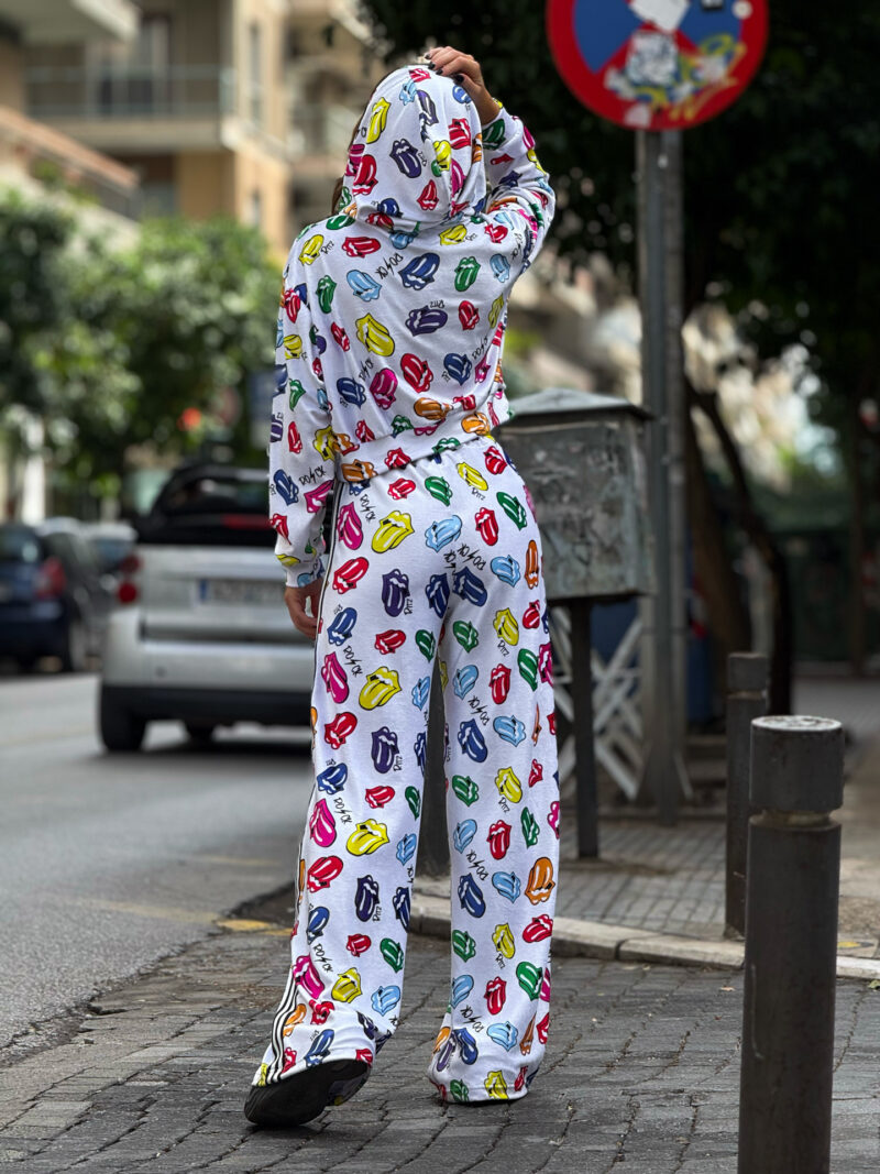 Fashion Limousine | White Tongues Print Velvet Set Angie - Image 3