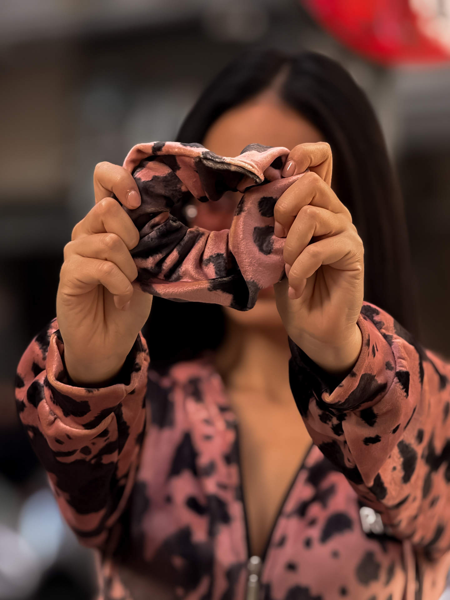 Βελουτέ Σετ Celeste Pink Cow Print - Image 9