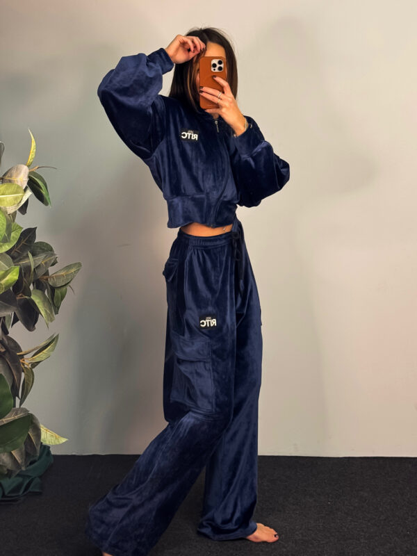 Βελουτέ Σετ Alanis Navy Blue