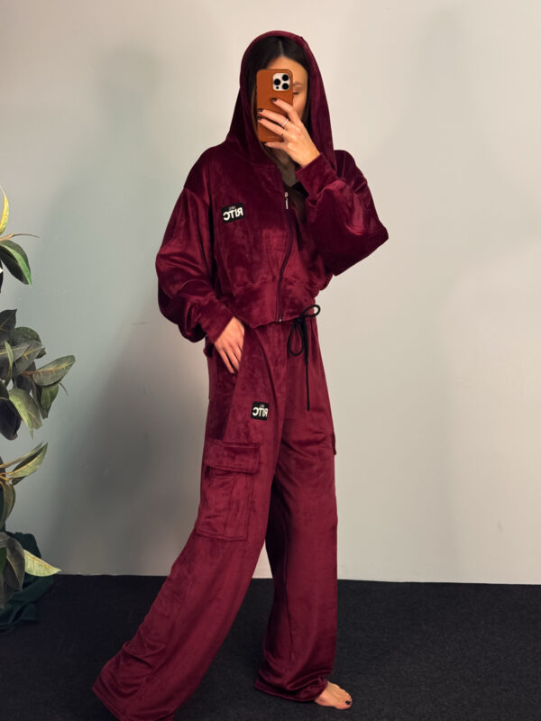 Βελουτέ Σετ Alanis Burgundi