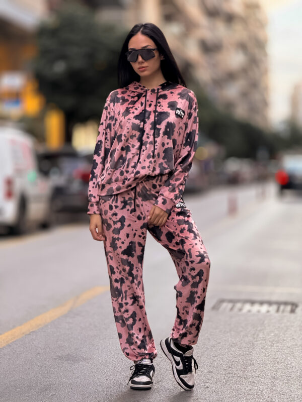 Βελουτέ Σετ Celeste Pink Cow Print