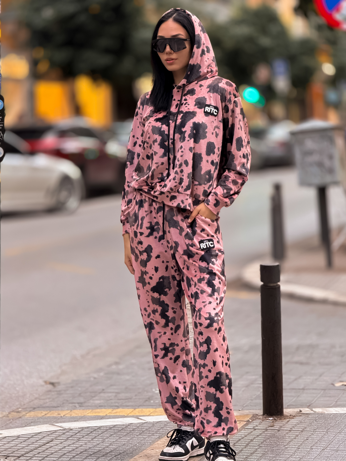 Βελουτέ Σετ Celeste Pink Cow Print - Image 2