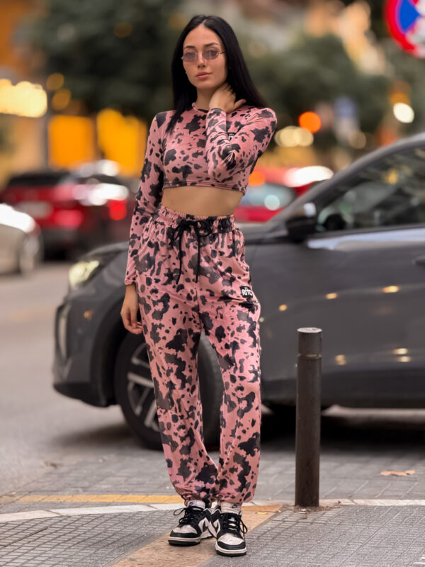Βελουτέ Σετ Nina Pink Cow Print