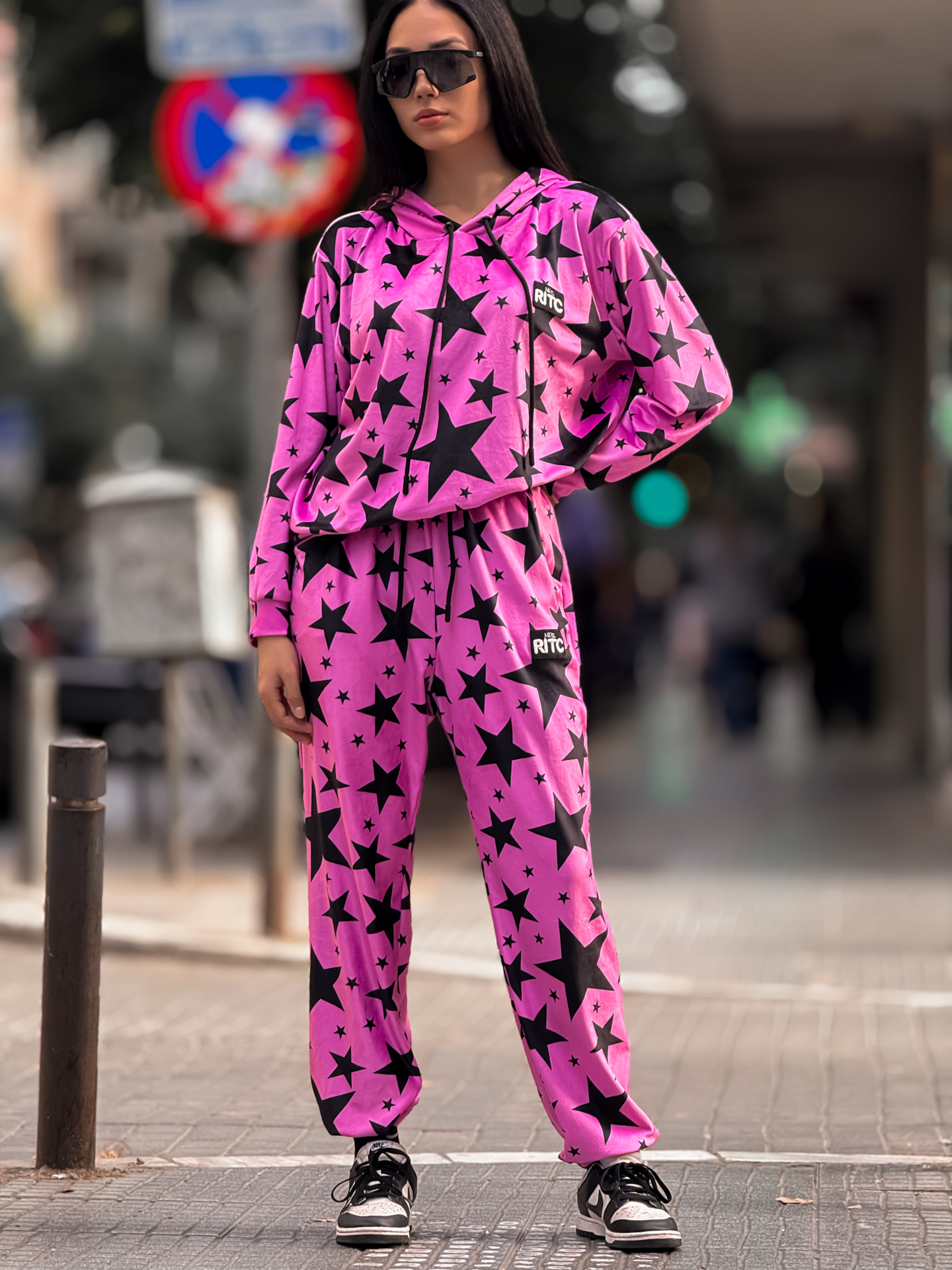 Βελουτέ Σετ Celeste Pink Stars Print - Image 3