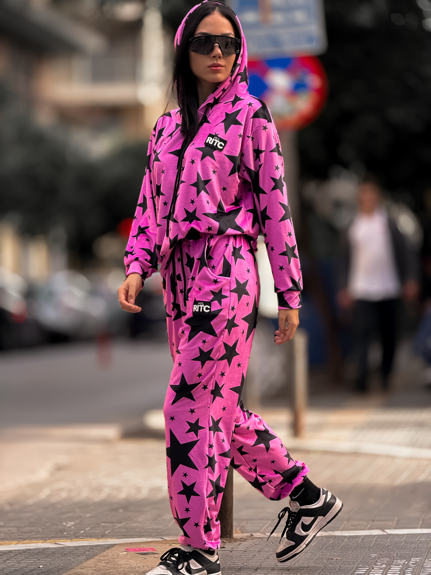 Βελουτέ Σετ Celeste Pink Stars Print - Image 2