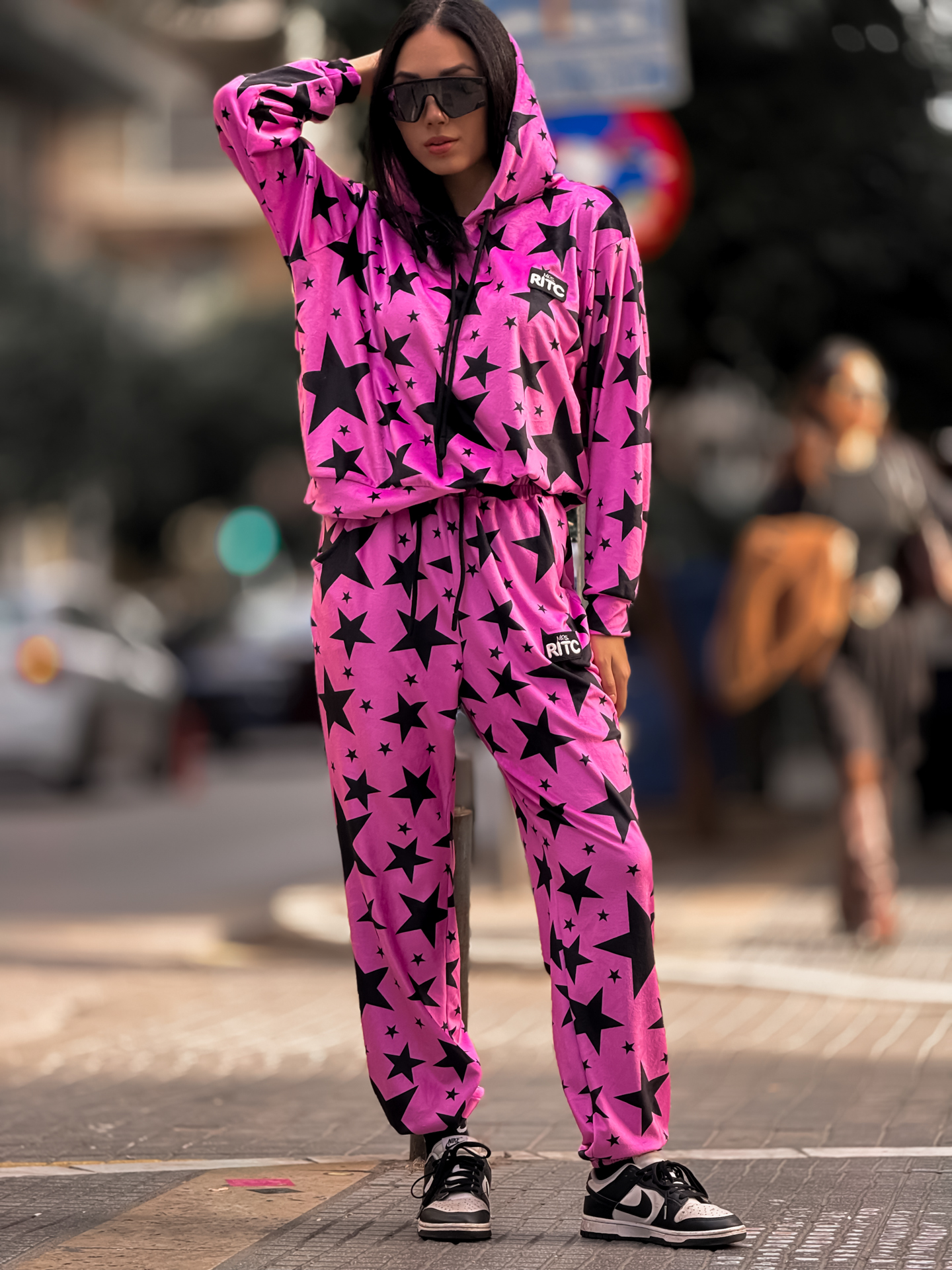 Βελουτέ Σετ Celeste Pink Stars Print - Image 4