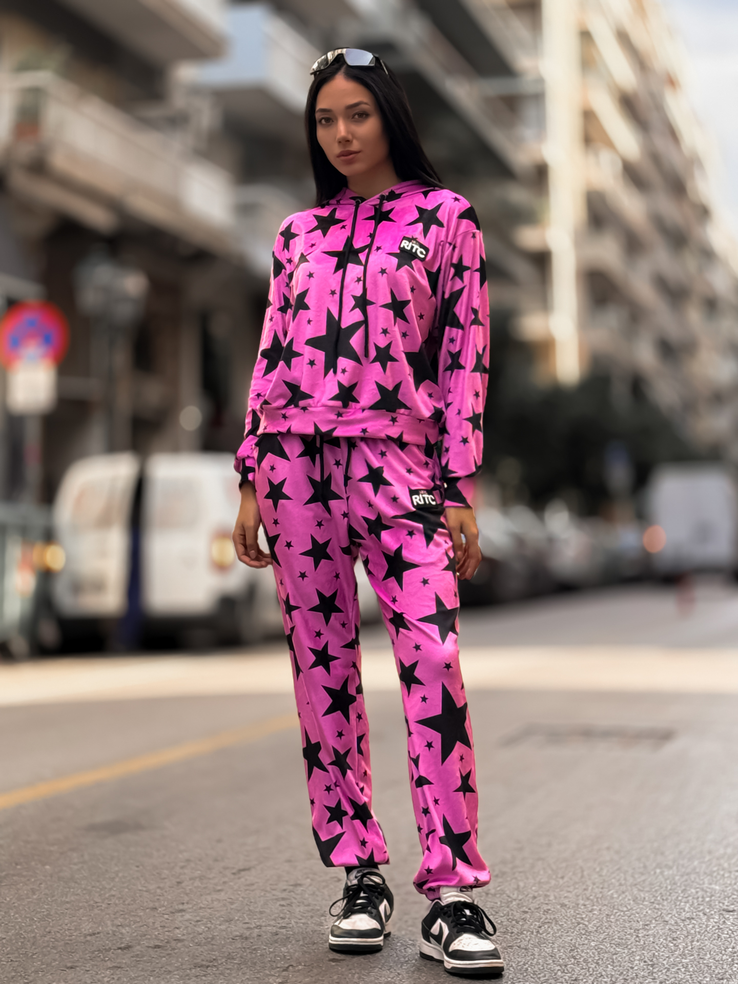 Βελουτέ Σετ Celeste Pink Stars Print