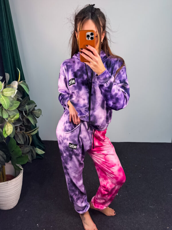 Βελουτέ Σετ Celeste Purple Pink Tie Dye Print