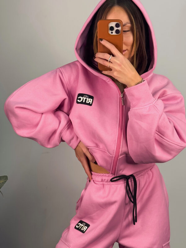 Βαμβακερή Ζακέτα Hoodie Alanis Pink
