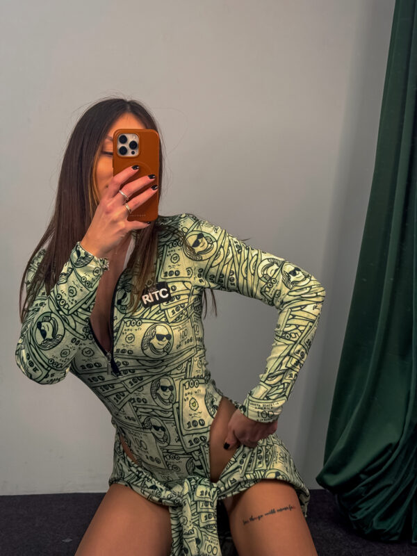 Βελουτέ Κορμάκι Lexie Million Dollar Baby Print