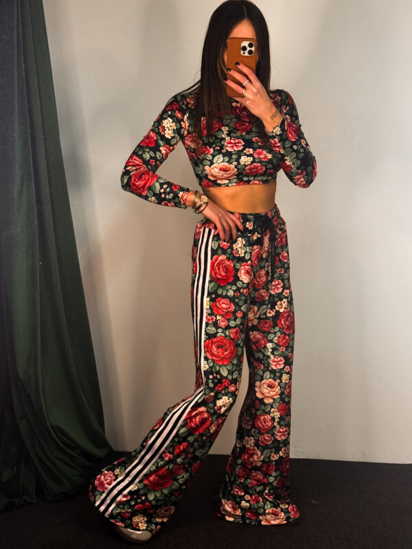 Fashion Limousine | Velvet Crop Set Sophia Floral Print