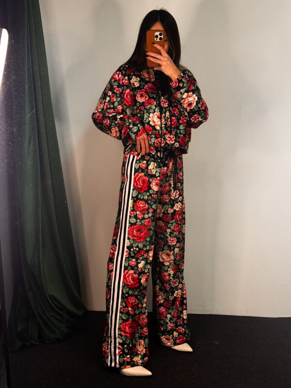 Fashion Limousine | Velvet Hoodie Set Amelia Floral Print