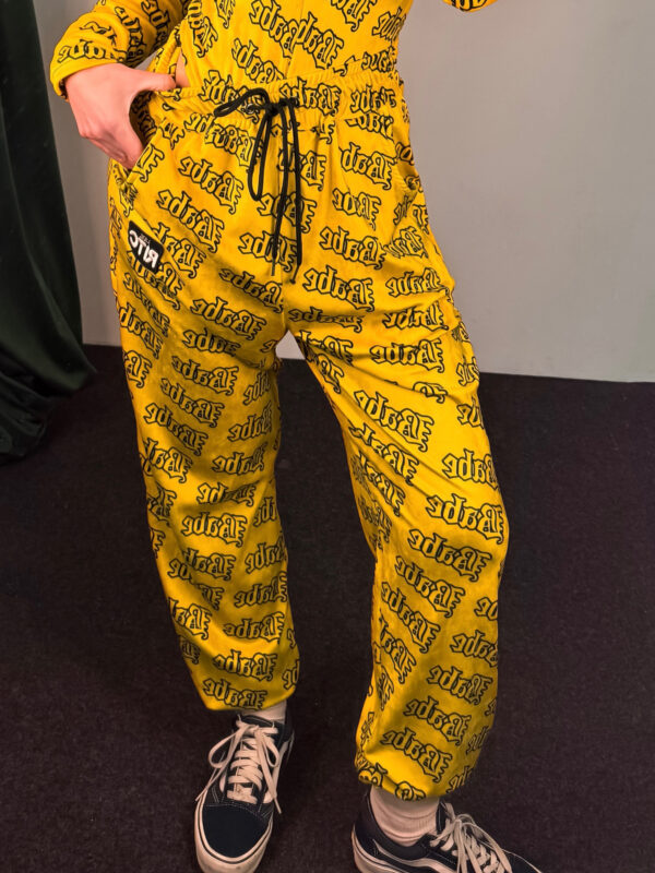 Βελουτέ Παντελόνι Daisy Yellow Babe Print