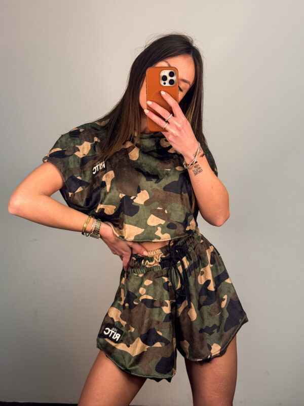 Βελουτέ Σετ Shorts Greta Camo Print