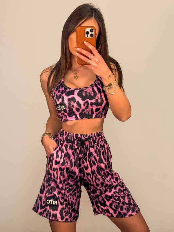 Βελουτέ Σετ Ruthie Pink Leopard Print