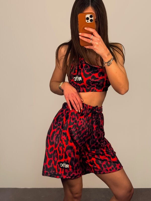 Βελουτέ Σετ Ruthie Red Leopard Print