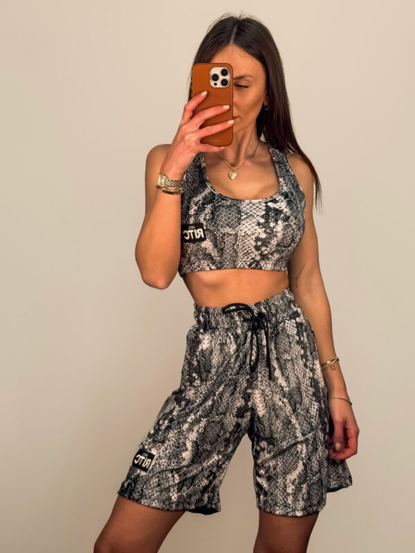 Βελουτέ Σετ Ruthie White Snake Skin Print